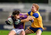 6 October 2024;Andrew McGowan of Kilmacud Crokes in action against Aaron Byrne of Na Fianna during the Dublin County Senior Club Football Championship semi-final match between Kilmacud Crokes and Na Fianna at Parnell Park in Dublin. Photo by Stephen Marken/Sportsfile