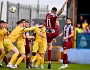 6 October 2024; Adam Foley of Drogheda United scores his side's third goal during the Sports Direct Men’s FAI Cup semi-final match between Drogheda United and Wexford at Weavers Park in Drogheda, Louth. Photo by Ben McShane/Sportsfile