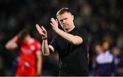 6 October 2024; Shelbourne manager Damien Duff after his side's defeat in the SSE Airtricity Men's Premier Division match between Shamrock Rovers and Shelbourne at Tallaght Stadium in Dublin. Photo by Seb Daly/Sportsfile