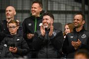 6 October 2024; Shamrock Rovers manager Stephen Bradley after his side's victory in the SSE Airtricity Men's Premier Division match between Shamrock Rovers and Shelbourne at Tallaght Stadium in Dublin. Photo by Seb Daly/Sportsfile