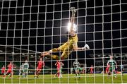 6 October 2024; Shamrock Rovers goalkeeper Leon Pohls during the SSE Airtricity Men's Premier Division match between Shamrock Rovers and Shelbourne at Tallaght Stadium in Dublin. Photo by Seb Daly/Sportsfile