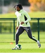 7 October 2024; Tayo Adaramola during a Republic of Ireland Under 21 training session at the FAI National Training Centre in Dublin. Photo by Ramsey Cardy/Sportsfile