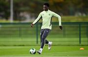7 October 2024; James Abankwah during a Republic of Ireland Under 21 training session at the FAI National Training Centre in Dublin. Photo by Ramsey Cardy/Sportsfile