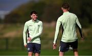 7 October 2024; Connor O’Brien during a Republic of Ireland Under 21 training session at the FAI National Training Centre in Dublin. Photo by Ramsey Cardy/Sportsfile