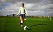 7 October 2024; Connor O’Brien during a Republic of Ireland Under 21 training session at the FAI National Training Centre in Dublin. Photo by Ramsey Cardy/Sportsfile