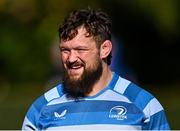7 October 2024; Andrew Porter arrvies for a Leinster rugby squad training session at UCD in Dublin. Photo by Piaras Ó Mídheach/Sportsfile
