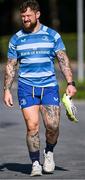 7 October 2024; Andrew Porter arrvies for a Leinster rugby squad training session at UCD in Dublin. Photo by Piaras Ó Mídheach/Sportsfile