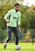 7 October 2024; Andrew Omobamidele during a Republic of Ireland training session at the FAI National Training Centre in Abbotstown, Dublin. Photo by Stephen McCarthy/Sportsfile