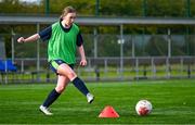 7 October 2024; Abby Slattery during the FAI/ Fingal Girls' TY Course at TUD in Blanchardstown, Dublin. Photo by Shauna Clinton/Sportsfile