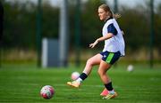 7 October 2024; Ella Woods during the FAI/ Fingal Girls' TY Course at TUD in Blanchardstown, Dublin. Photo by Shauna Clinton/Sportsfile