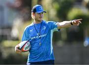 7 October 2024; Assistant coach Tyler Bleyendaal during a Leinster rugby squad training session at UCD in Dublin. Photo by Piaras Ó Mídheach/Sportsfile