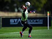 7 October 2024; Goalkeeper Mark Travers during a Republic of Ireland training session at the FAI National Training Centre in Abbotstown, Dublin. Photo by Stephen McCarthy/Sportsfile