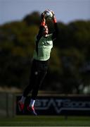 7 October 2024; Goalkeeper Mark Travers during a Republic of Ireland training session at the FAI National Training Centre in Abbotstown, Dublin. Photo by Stephen McCarthy/Sportsfile