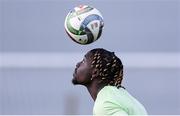7 October 2024; Festy Ebosele during a Republic of Ireland training session at the FAI National Training Centre in Abbotstown, Dublin. Photo by Stephen McCarthy/Sportsfile