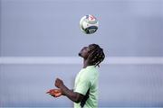 7 October 2024; Festy Ebosele during a Republic of Ireland training session at the FAI National Training Centre in Abbotstown, Dublin. Photo by Stephen McCarthy/Sportsfile