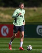 7 October 2024; Evan Ferguson during a Republic of Ireland training session at the FAI National Training Centre in Abbotstown, Dublin. Photo by Stephen McCarthy/Sportsfile