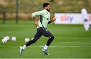 8 October 2024; Andrew Omobamidele during a Republic of Ireland training session at the FAI National Training Centre in Abbotstown, Dublin. Photo by Stephen McCarthy/Sportsfile