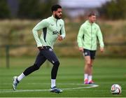 8 October 2024; Andrew Omobamidele during a Republic of Ireland training session at the FAI National Training Centre in Abbotstown, Dublin. Photo by Stephen McCarthy/Sportsfile