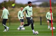 8 October 2024; Andrew Omobamidele during a Republic of Ireland training session at the FAI National Training Centre in Abbotstown, Dublin. Photo by Stephen McCarthy/Sportsfile