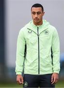 8 October 2024; Adam Idah during a Republic of Ireland training session at the FAI National Training Centre in Abbotstown, Dublin. Photo by Stephen McCarthy/Sportsfile