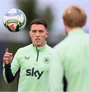 8 October 2024; Dara O'Shea during a Republic of Ireland training session at the FAI National Training Centre in Abbotstown, Dublin. Photo by Stephen McCarthy/Sportsfile