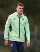 8 October 2024; Evan Ferguson during a Republic of Ireland training session at the FAI National Training Centre in Abbotstown, Dublin. Photo by Stephen McCarthy/Sportsfile