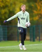 8 October 2024; Goalkeeper Caoimhin Kelleher during a Republic of Ireland training session at the FAI National Training Centre in Abbotstown, Dublin. Photo by Stephen McCarthy/Sportsfile