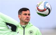8 October 2024; Josh Cullen during a Republic of Ireland training session at the FAI National Training Centre in Abbotstown, Dublin. Photo by Stephen McCarthy/Sportsfile