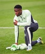 8 October 2024; Chiedozie Ogbene during a Republic of Ireland training session at the FAI National Training Centre in Abbotstown, Dublin. Photo by Stephen McCarthy/Sportsfile