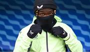 9 October 2024; Festy Ebosele during a Republic of Ireland training session at the Helsinki Olympic Stadium in Helsinki, Finland. Photo by Stephen McCarthy/Sportsfile