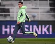 9 October 2024; Jamie McGrath during a Republic of Ireland training session at the Helsinki Olympic Stadium in Helsinki, Finland. Photo by Stephen McCarthy/Sportsfile