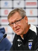 9 October 2024; Head coach Markku Kanerva during a Finland press conference at the Helsinki Olympic Stadium in Helsinki, Finland. Photo by Stephen McCarthy/Sportsfile