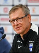 9 October 2024; Head coach Markku Kanerva during a Finland press conference at the Helsinki Olympic Stadium in Helsinki, Finland. Photo by Stephen McCarthy/Sportsfile