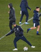 9 October 2024; Nikolai Alho during a Finland training session at the Helsinki Olympic Stadium in Helsinki, Finland. Photo by Stephen McCarthy/Sportsfile