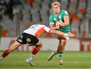 9 October 2024; Hugh Gavin of Ireland is tackled by Ethan Wentzel of Toyota Cheetahs during the Toyota Challenge Match between Toyota Cheetahs and Emerging Ireland at Toyota Stadium in Bloemfontein, South Africa. Photo by Johan Pretorius/Sportsfile