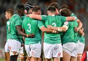 9 October 2024; The Ireland team huddle during the Toyota Challenge Match between Toyota Cheetahs and Emerging Ireland at Toyota Stadium in Bloemfontein, South Africa. Photo by Johan Pretorius/Sportsfile