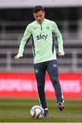 9 October 2024; Josh Cullen during a Republic of Ireland training session at the Helsinki Olympic Stadium in Helsinki, Finland. Photo by Stephen McCarthy/Sportsfile
