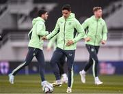 9 October 2024; Jamie McGrath during a Republic of Ireland training session at the Helsinki Olympic Stadium in Helsinki, Finland. Photo by Stephen McCarthy/Sportsfile