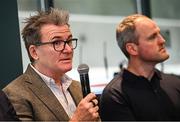 10 October 2024; GAA Football Review Committee member Colm Nally speaking during a briefing of the GAA Football Review Committee at Croke Park in Dublin. Photo by Seb Daly/Sportsfile