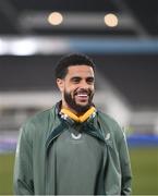 10 October 2024; Andrew Omobamidele of Republic of Ireland before the UEFA Nations League B Group 2 match between Finland and Republic of Ireland at the Helsinki Olympic Stadium in Helsinki, Finland. Photo by Stephen McCarthy/Sportsfile