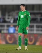 10 October 2024; Jamie McGrath of Republic of Ireland during the UEFA Nations League B Group 2 match between Finland and Republic of Ireland at the Helsinki Olympic Stadium in Helsinki, Finland. Photo by Stephen McCarthy/Sportsfile