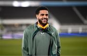 10 October 2024; Andrew Omobamidele of Republic of Ireland before the UEFA Nations League B Group 2 match between Finland and Republic of Ireland at the Helsinki Olympic Stadium in Helsinki, Finland. Photo by Stephen McCarthy/Sportsfile