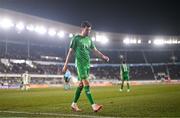 10 October 2024; Finn Azaz of Republic of Ireland during the UEFA Nations League B Group 2 match between Finland and Republic of Ireland at the Helsinki Olympic Stadium in Helsinki, Finland. Photo by Stephen McCarthy/Sportsfile