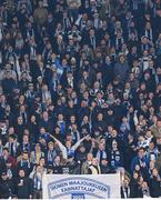 10 October 2024; Finland supporters during the UEFA Nations League B Group 2 match between Finland and Republic of Ireland at the Helsinki Olympic Stadium in Helsinki, Finland. Photo by Stephen McCarthy/Sportsfile