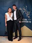 11 October 2024; Mayo hurler David Kenny with Mayo LGFA footballer Danielle Caldwell upon arrival at the GAA Champion 15 Awards ceremony at Croke Park in Dublin. Photo by Sam Barnes/Sportsfile
