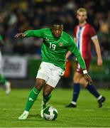 11 October 2024; Aidomo Emakhu of Republic of Ireland during the UEFA European U21 Championship qualifier match between Republic of Ireland and Norway at Turner's Cross in Cork. Photo by Brendan Moran/Sportsfile