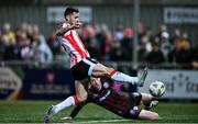 11 October 2024; Patrick Hoban of Derry City fails to connect to a cross during the SSE Airtricity Men's Premier Division match between Derry City and Bohemians at The Ryan McBride Brandywell Stadium in Derry. Photo by Ramsey Cardy/Sportsfile