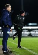 11 October 2024; Finn Harps manager Darren Murphy shouts instructions to his players during the SSE Airtricity Men's First Division match between Bray Wanderers and Finn Harps at Carlisle Grounds in Bray, Wicklow. Photo by Thomas Flinkow/Sportsfile