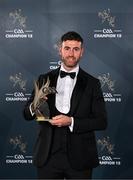 11 October 2024; Derry hurler Mark Craig with his 2024 Ring, Rackard, and Meagher Team of the Year award during the GAA Champion 15 Awards ceremony at Croke Park in Dublin. Photo by Sam Barnes/Sportsfile