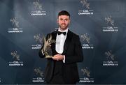 11 October 2024; Derry hurler Mark Craig with his 2024 Ring, Rackard, and Meagher Team of the Year award during the GAA Champion 15 Awards ceremony at Croke Park in Dublin. Photo by Sam Barnes/Sportsfile